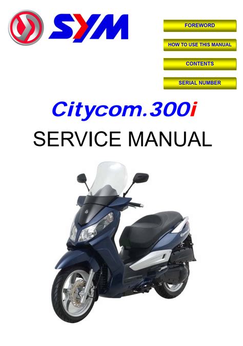 Sym City Com 300i Scooter Service Repair Manual Pdf