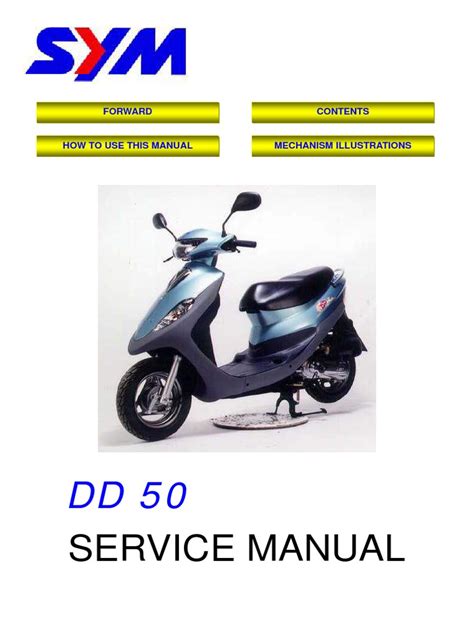 Sym Dd50 Jollie Ft05 Series Scooter Service Repair Pdf Manual