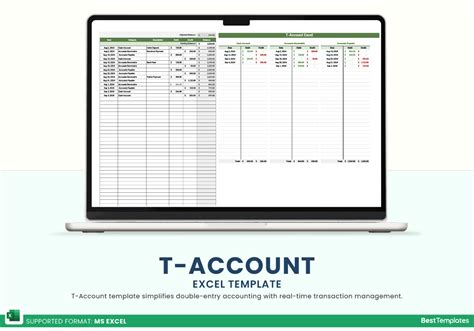 T Account Template For Excel