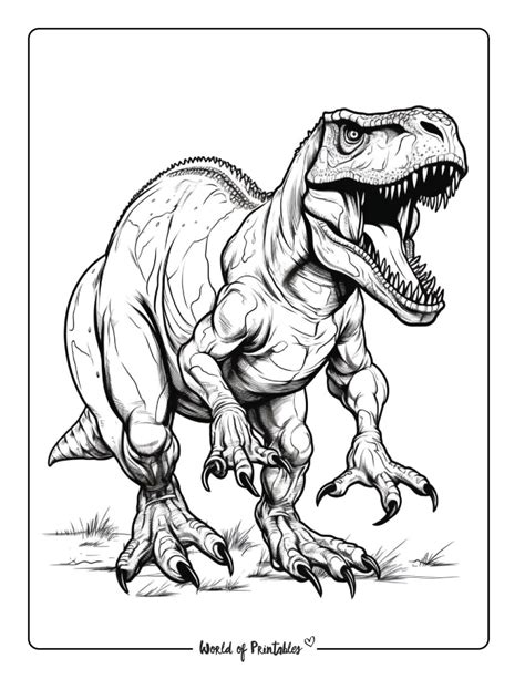 T-rex Coloring Pages Printable