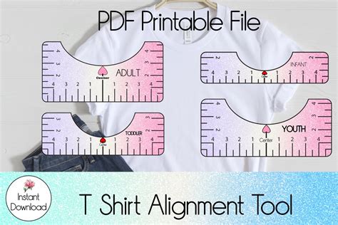 T-shirt Alignment Ruler Printable Free