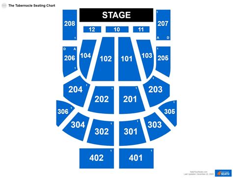 Tabernacle Seating Chart With Seat Numbers