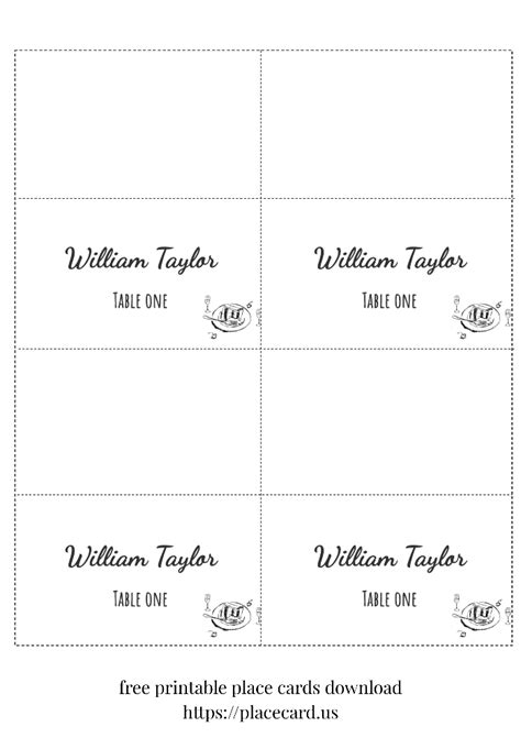 Table Cards Template