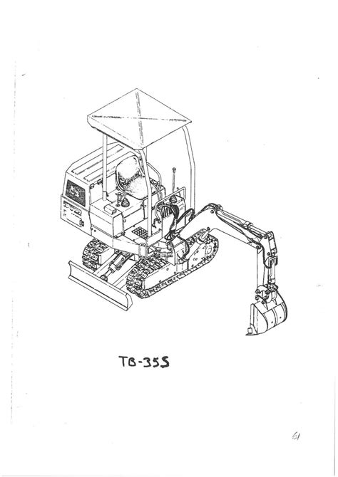 Takeuchi Tb35s Compact Excavator Parts Manual