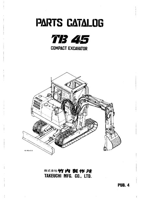 Takeuchi Tb45 Tb 45 Workshop Service Manual