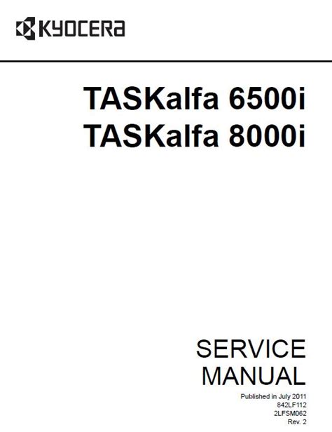 Taskalfa6500i Taskalfa8000i Service Manual Parts List