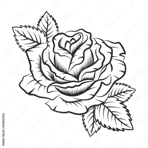 Tattoo Rose Template