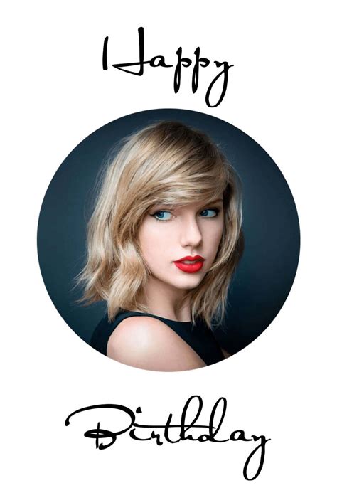 Taylor Swift Birthday Card Printable