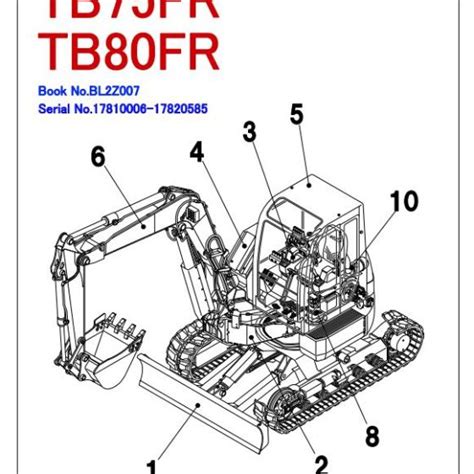 Tb80fr Compact Excavator Workshop Manual