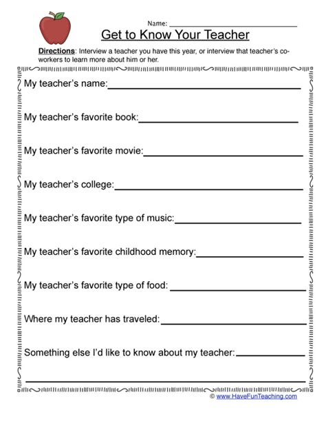 Teacher Printables Worksheets