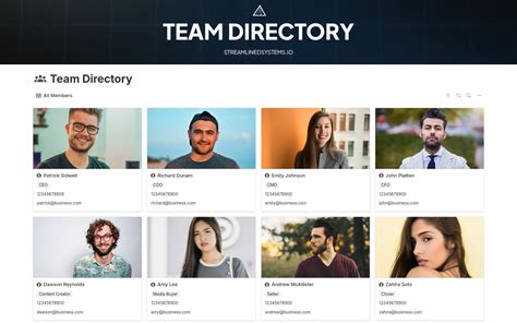 Team Directory Template