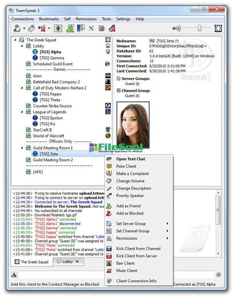 teamspeak client 