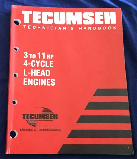 Tecumseh 3 11hp 4 Cycle L Head Engines Full Service Repair Manual