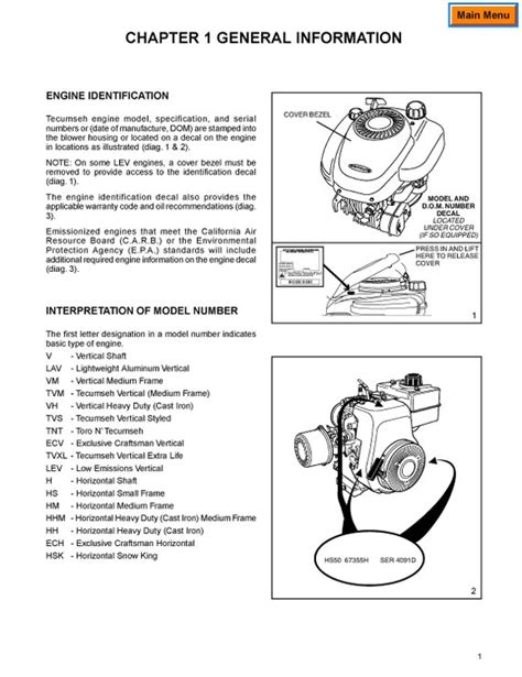 Tecumseh 3 To 10 Hp 4 Cycle L Head Engine Repair Manual