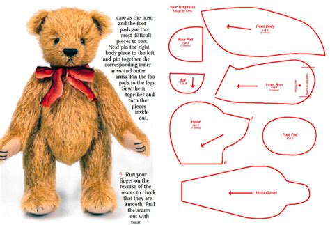 Teddy Bear Sewing Template Free