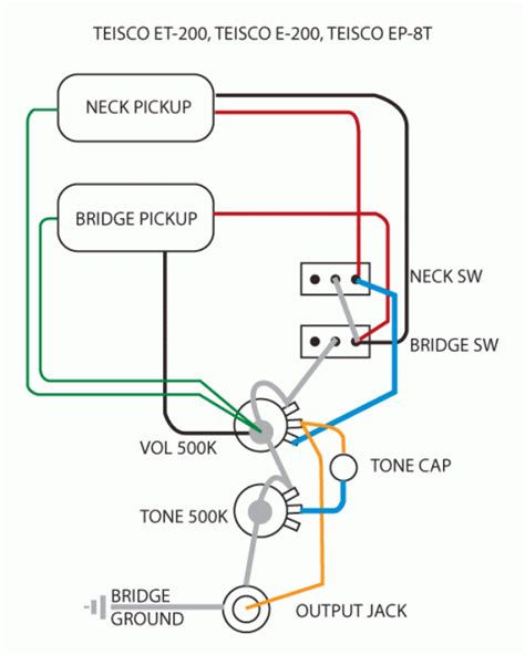 Teisco Spectrum 4 Wiring Diagram