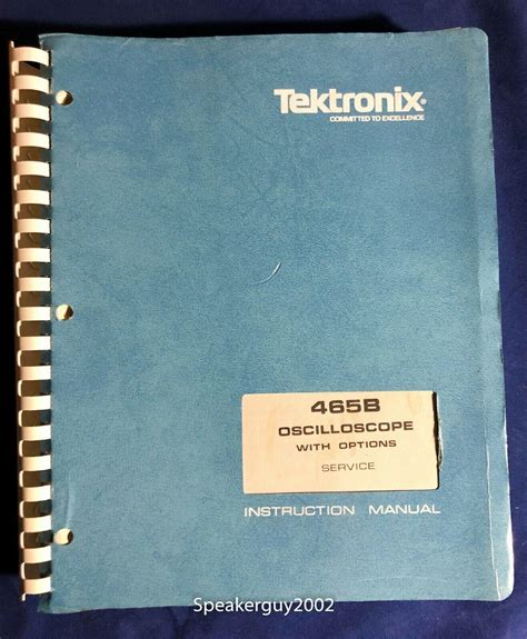 Tektronix 465b Oscilloscope Repair Manual