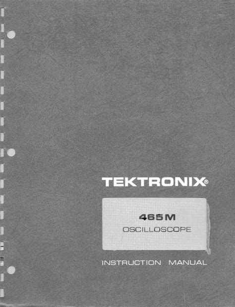 Tektronix 465m Service Operating Manual