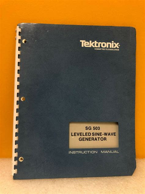 Tektronix Sg 503 Leveled Sine Wave Generator Instruction Service Manual Download