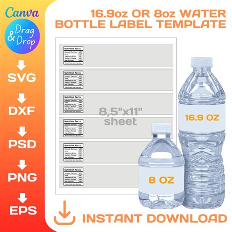 Template Bottle Labels
