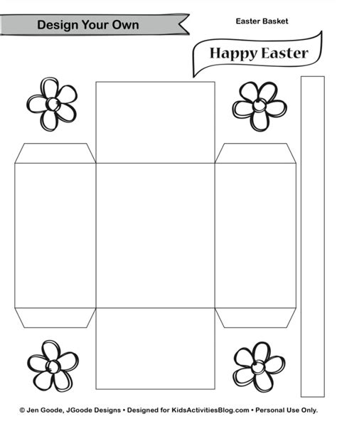 Template For An Easter Basket