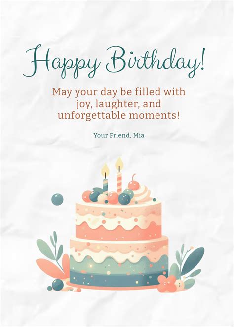 Template For Birthday