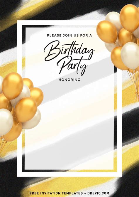 Template For Birthday Card Invitation
