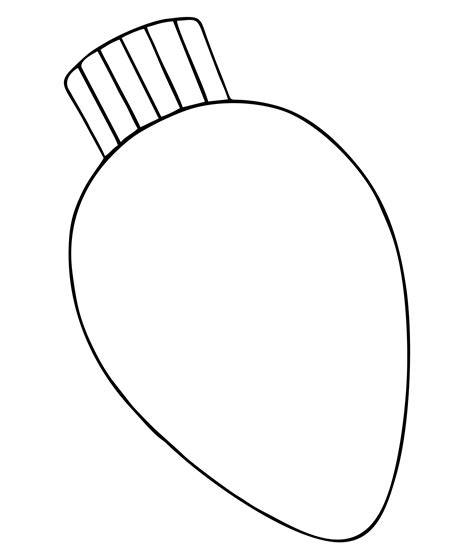 Template For Christmas Light Bulb