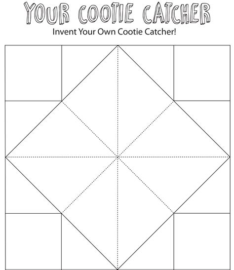 Template For Cootie Catcher