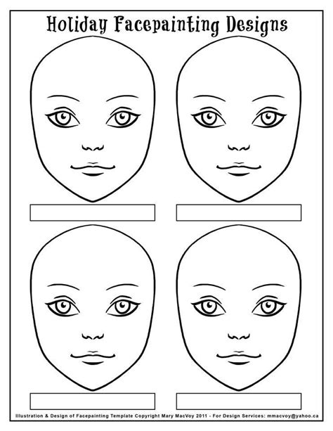Template For Face Painting