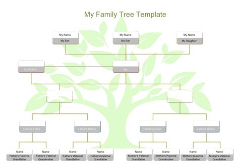 Template For Family Tree In Word