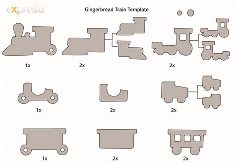Template For Gingerbread Train