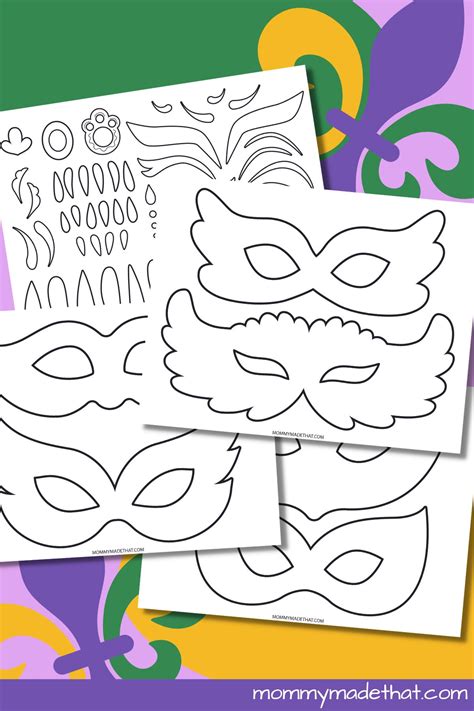 Template For Mardi Gras Mask