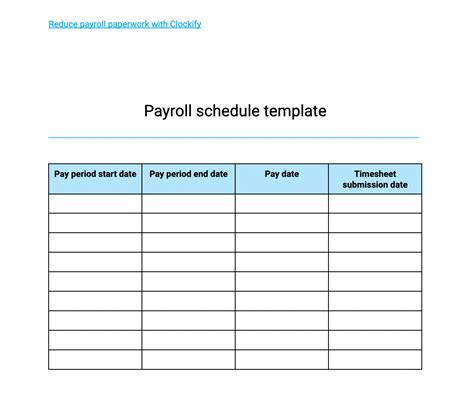 Template For Payroll