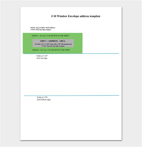 Template For Window Envelope Address