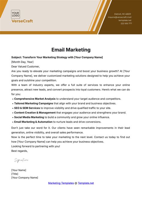 Template Free Email Marketing