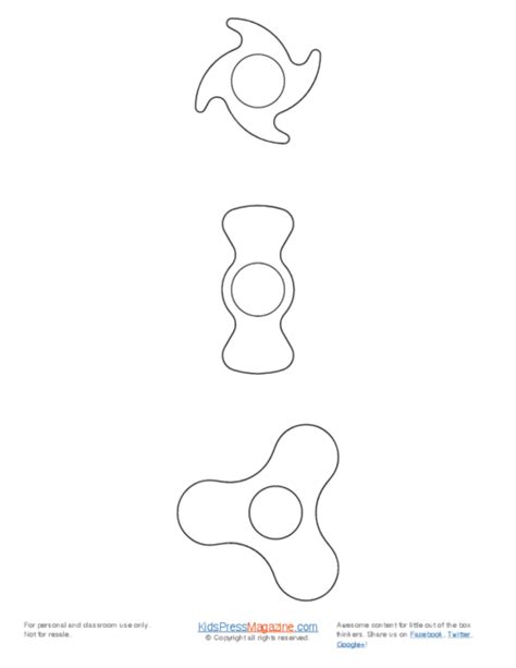 Template Of A Fidget Spinner