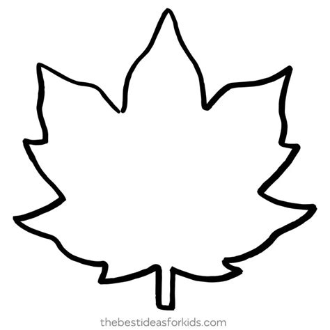 Template Of A Maple Leaf