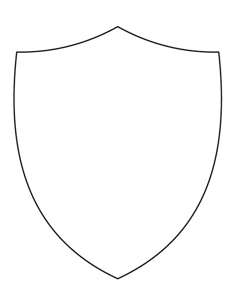 Template Of A Shield