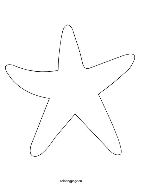 Template Of A Starfish
