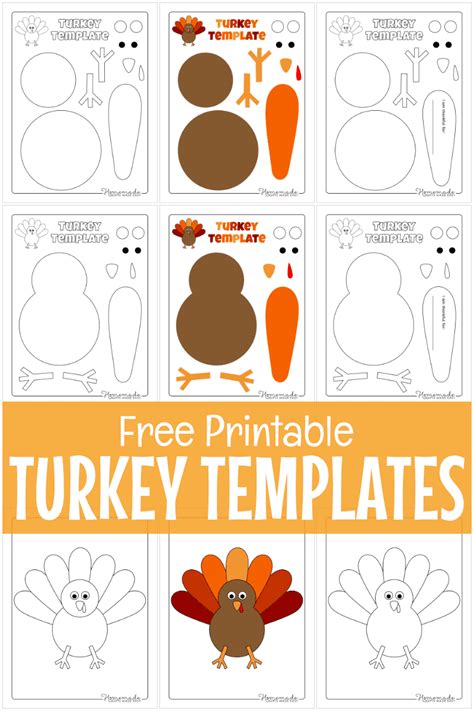 Template Of A Turkey