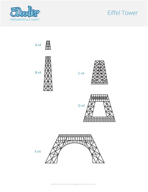 Template Of Eiffel Tower