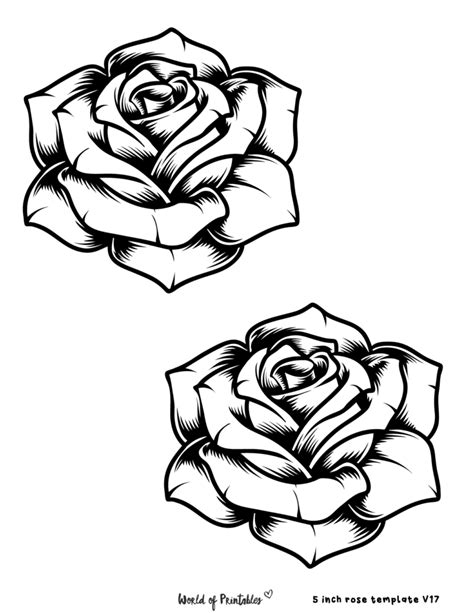 Template Of Rose