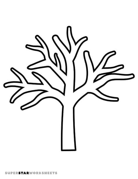 Template Of Tree With Branches