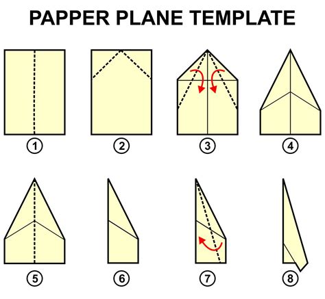 Template Paper Airplane