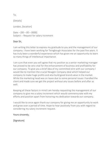 Template To Ask For A Raise