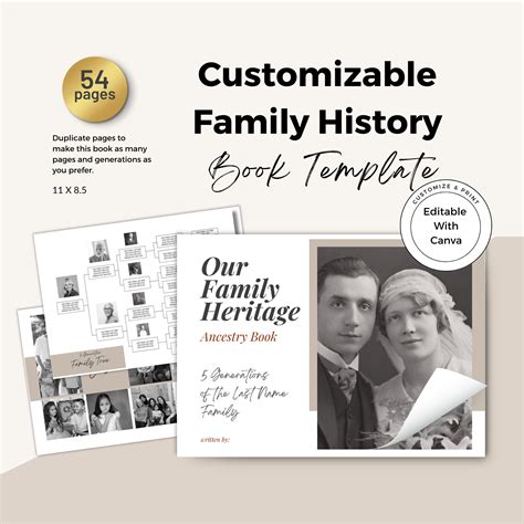 Templates For Family History Book