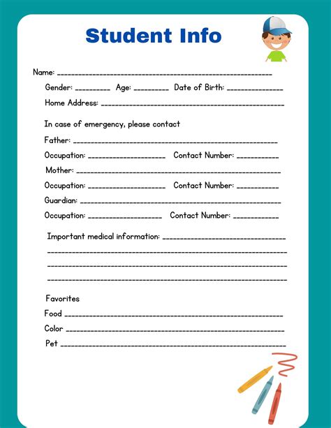 Templates For Information Sheets