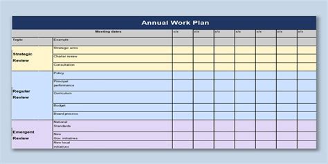 Templates For Work Plans