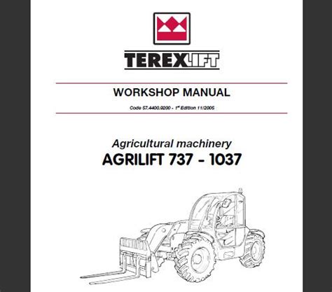 Terex Terexlift Agrilift 737 1037 Telescopic Handler Service Repair Manual